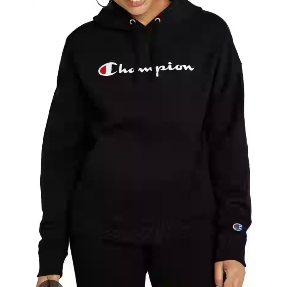 Champion Powerblend Relaxed Hoodie Black Size M